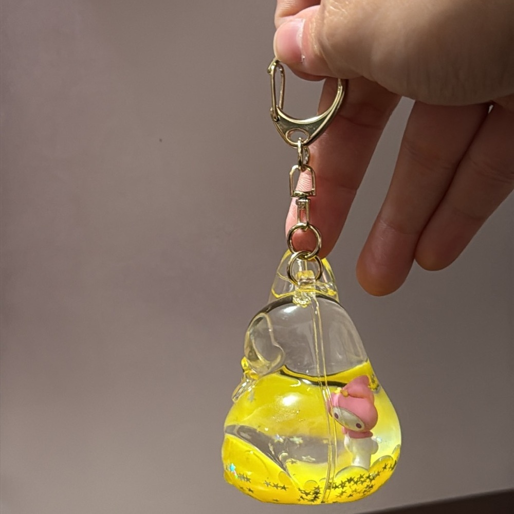 Hello Kitty & Friends Sanrio My Melody Glass Keychain Yellow Cute Tsunameez - Picture 5 of 9